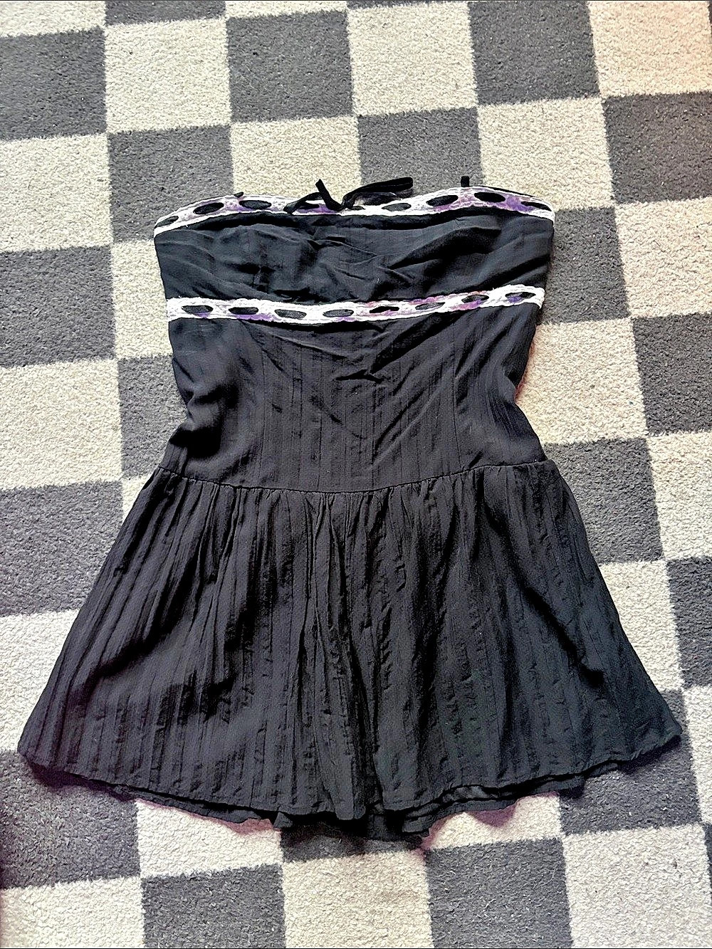 Aeropostale Strapless Mini Dress in Black & White